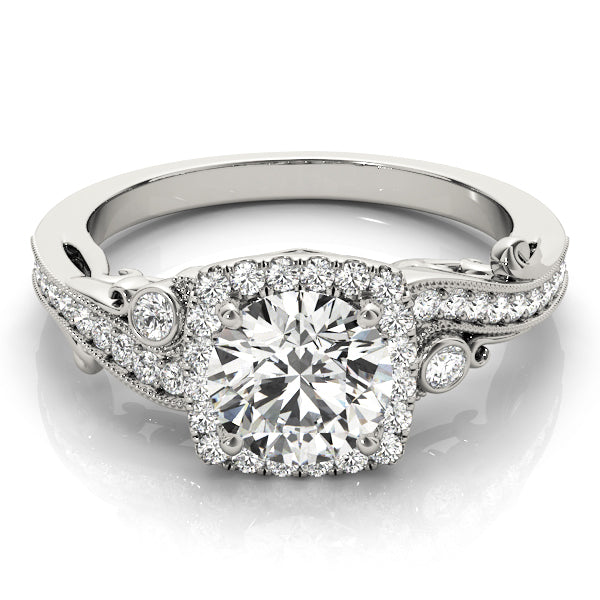 Pristine Antique Round Diamond Engagement Ring — 9K/18K Gold & Platinum