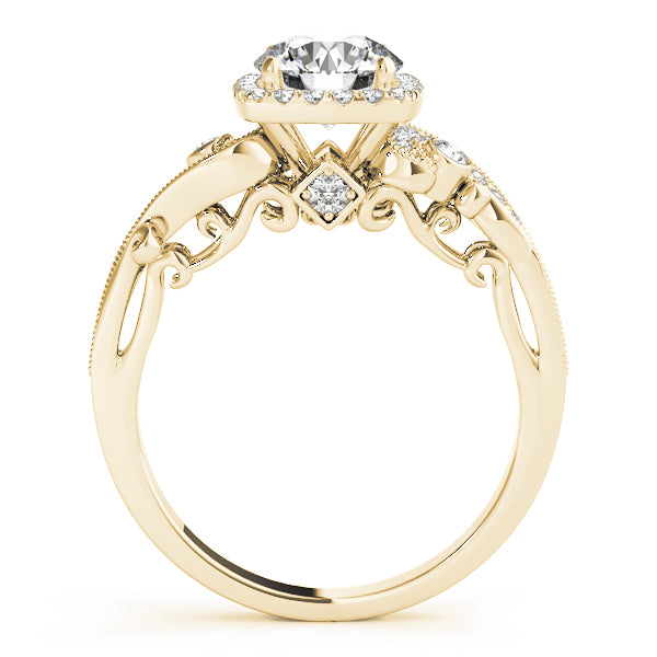 Pristine Antique Round Diamond Engagement Ring — 9K/18K Gold & Platinum