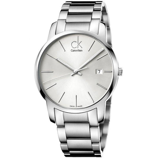 CK Calvin Klein City Date Men's Watch K2G2G146 Silver