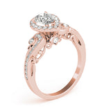 Devoted Antique Pear Diamond Engagement Ring — 9K/18K Gold & Platinum