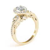 Devoted Antique Pear Diamond Engagement Ring — 9K/18K Gold & Platinum
