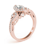 Adored Antique Marquise Diamond Engagement Ring — 9K/18K Gold & Platinum