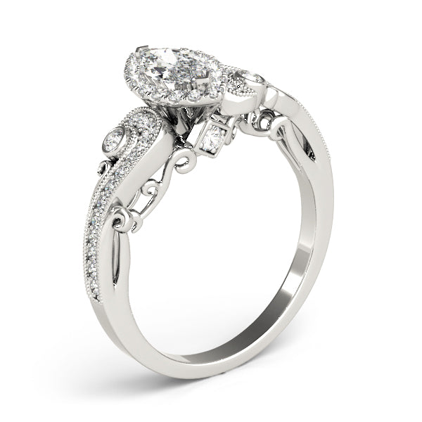 Adored Antique Marquise Diamond Engagement Ring — 9K/18K Gold & Platinum