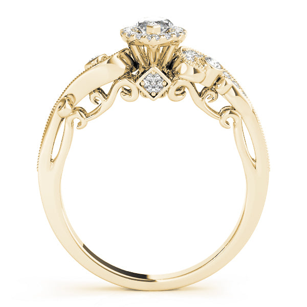 Adored Antique Marquise Diamond Engagement Ring — 9K/18K Gold & Platinum