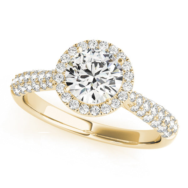 Bespoke Multi-Row Round Diamond Engagement Ring — 9K/18K Gold & Platinum