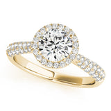 Bespoke Multi-Row Round Diamond Engagement Ring — 9K/18K Gold & Platinum