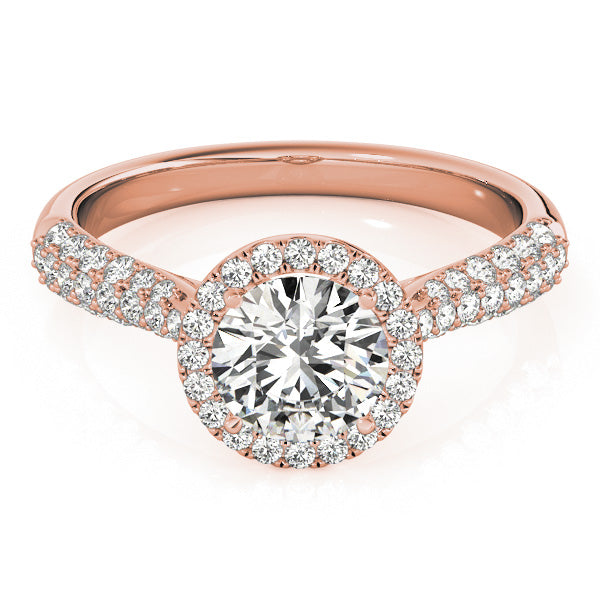 Bespoke Multi-Row Round Diamond Engagement Ring — 9K/18K Gold & Platinum