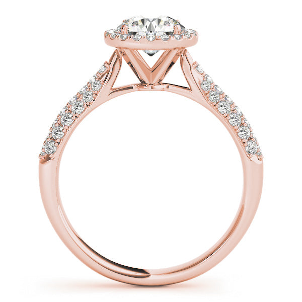 Bespoke Multi-Row Round Diamond Engagement Ring — 9K/18K Gold & Platinum