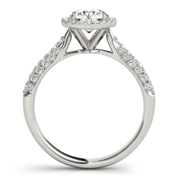 Bespoke Multi-Row Round Diamond Engagement Ring — 9K/18K Gold & Platinum