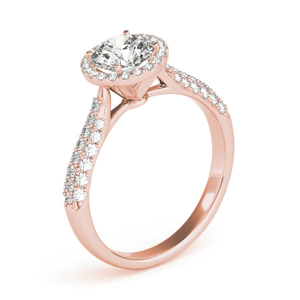 Bespoke Multi-Row Round Diamond Engagement Ring — 9K/18K Gold & Platinum