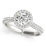 Bespoke Multi-Row Round Diamond Engagement Ring — 9K/18K Gold & Platinum