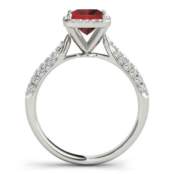 Regal Multi-Row Princess Diamond Engagement Ring — 9K/18K Gold & Platinum