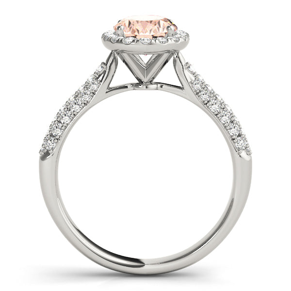 Sophisticated Multi-Row Oval Diamond Engagement Ring — 9K/18K Gold & Platinum