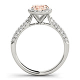 Sophisticated Multi-Row Oval Diamond Engagement Ring — 9K/18K Gold & Platinum