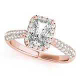 Eternal Multi-Row Emerald Diamond Engagement Ring — 9K/18K Gold & Platinum