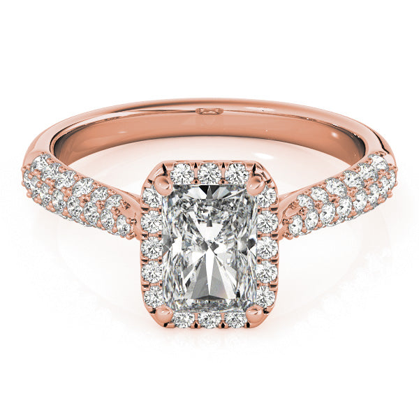 Eternal Multi-Row Emerald Diamond Engagement Ring — 9K/18K Gold & Platinum
