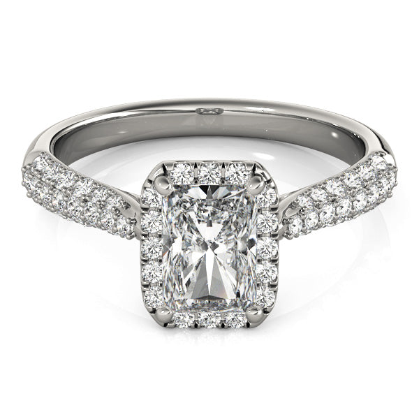 Eternal Multi-Row Emerald Diamond Engagement Ring — 9K/18K Gold & Platinum