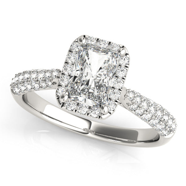 Eternal Multi-Row Emerald Diamond Engagement Ring — 9K/18K Gold & Platinum