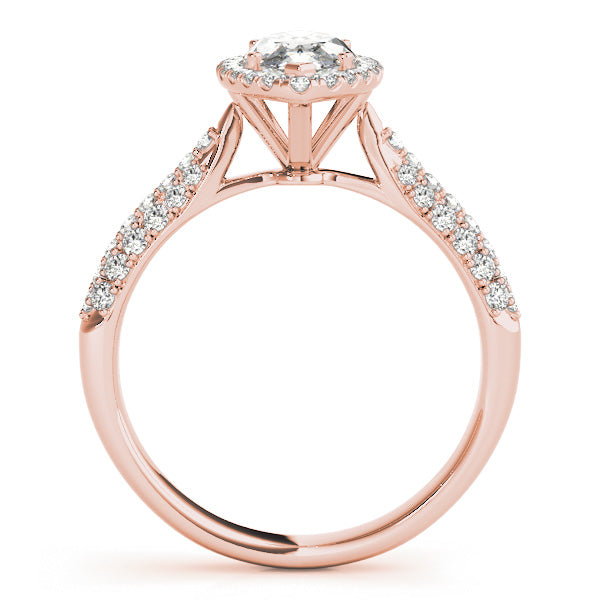 Majestic Multi-Row Marquise Diamond Engagement Ring — 9K/18K Gold & Platinum