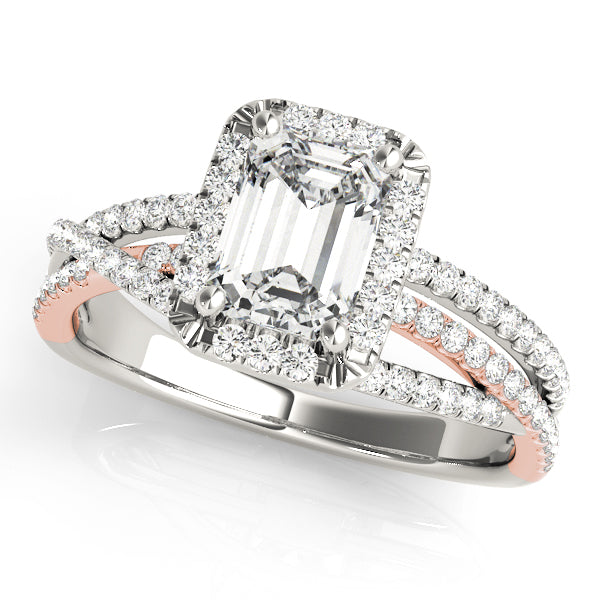 Adored Sidestone Emerald Diamond Engagement Ring — 9K/18K Gold & Platinum