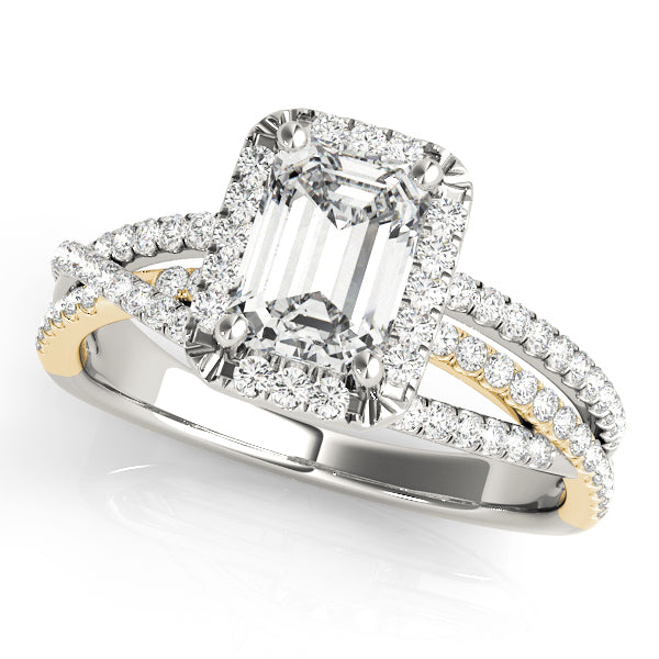 Adored Sidestone Emerald Diamond Engagement Ring — 9K/18K Gold & Platinum