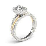 Adored Sidestone Emerald Diamond Engagement Ring — 9K/18K Gold & Platinum