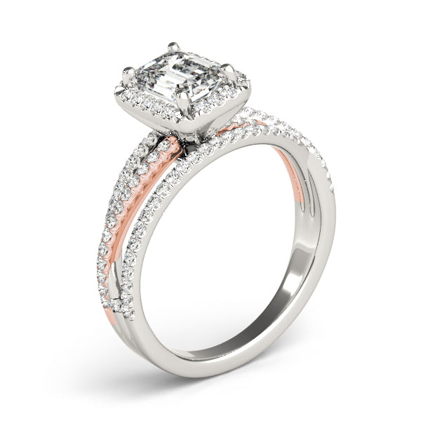 Adored Sidestone Emerald Diamond Engagement Ring — 9K/18K Gold & Platinum