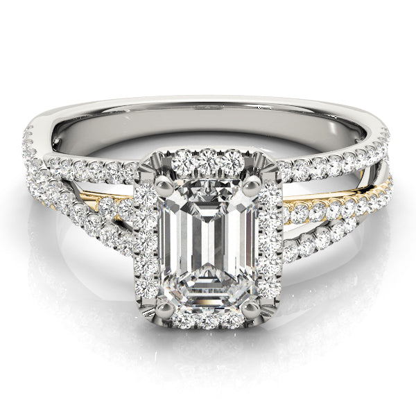 Adored Sidestone Emerald Diamond Engagement Ring — 9K/18K Gold & Platinum