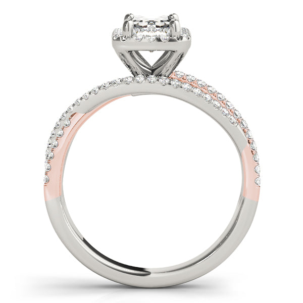 Adored Sidestone Emerald Diamond Engagement Ring — 9K/18K Gold & Platinum