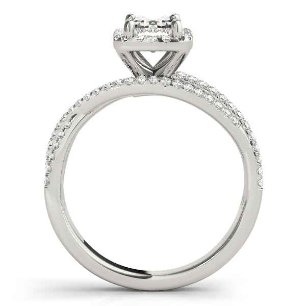 Adored Sidestone Emerald Diamond Engagement Ring — 9K/18K Gold & Platinum