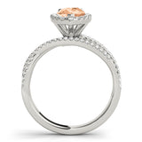 Romantic Sidestone Pear Diamond Engagement Ring — 9K/18K Gold & Platinum