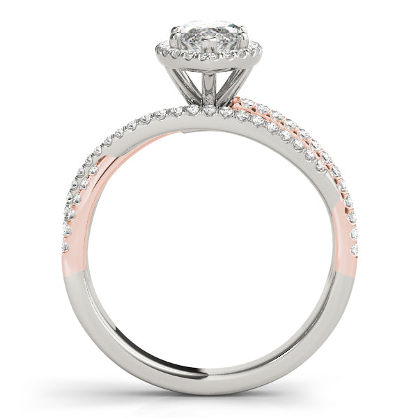 Resplendent Sidestone Marquise Diamond Engagement Ring — 9K/18K Gold & Platinum