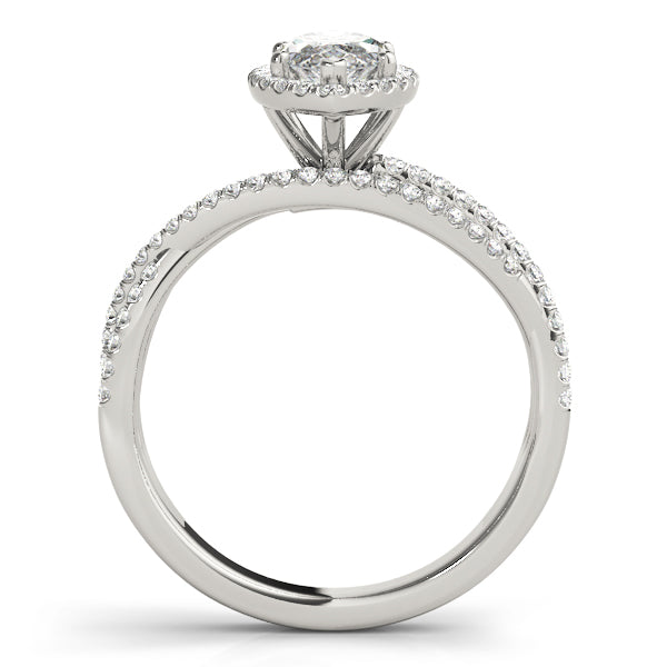 Resplendent Sidestone Marquise Diamond Engagement Ring — 9K/18K Gold & Platinum