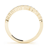 Milgrain Half Eternity Ring in Gold & Platinum