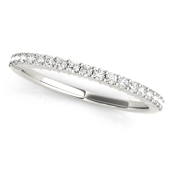 Prong Set Half Eternity Ring in Gold & Platinum
