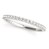 Prong Set Half Eternity Ring in Gold & Platinum