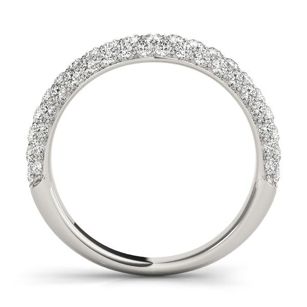 Pavã© Curved Half Eternity Ring in Gold & Platinum