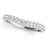 Pavã© Curved Half Eternity Ring in Gold & Platinum
