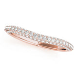 Multirow Pavã© Half Eternity Ring in Gold & Platinum