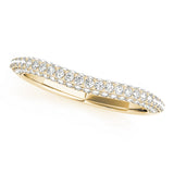 Multirow Pavã© Half Eternity Ring in Gold & Platinum