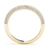 Multirow Pavã© Half Eternity Ring in Gold & Platinum