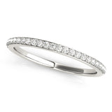 Shared Prong Set Half Eternity Ring in Gold & Platinum
