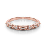 Vintage-Inspired Half Eternity Ring in Gold & Platinum