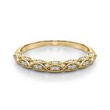 Vintage-Inspired Half Eternity Ring in Gold & Platinum