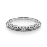 Vintage-Inspired Half Eternity Ring in Gold & Platinum