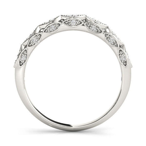 Vintage-Inspired Half Eternity Ring in Gold & Platinum