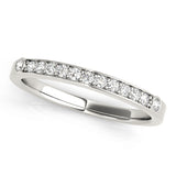 Prong in Channel Bezel Sides Wedding Half Eternity Ring in Gold & Platinum