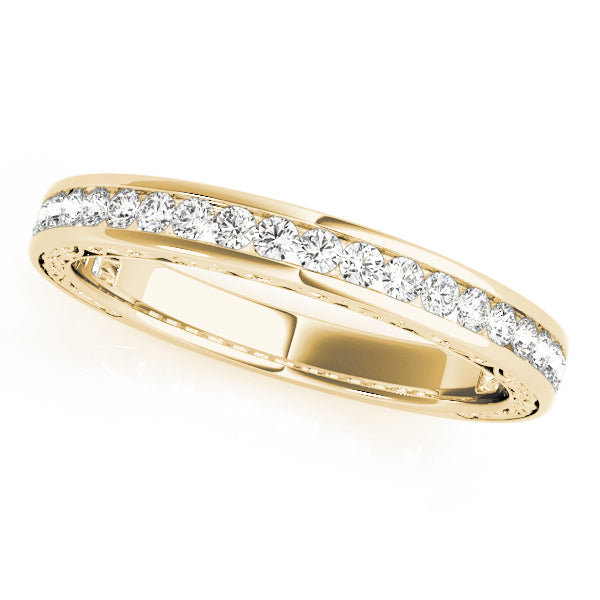 Channel Set Half Eternity Ring in Gold & Platinum