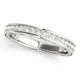 Channel Set Half Eternity Ring in Gold & Platinum