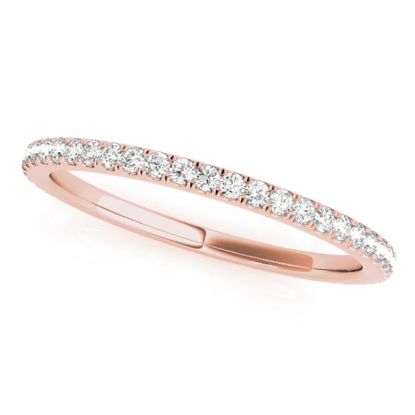 Prong Set Stackable Half Eternity Ring in Gold & Platinum